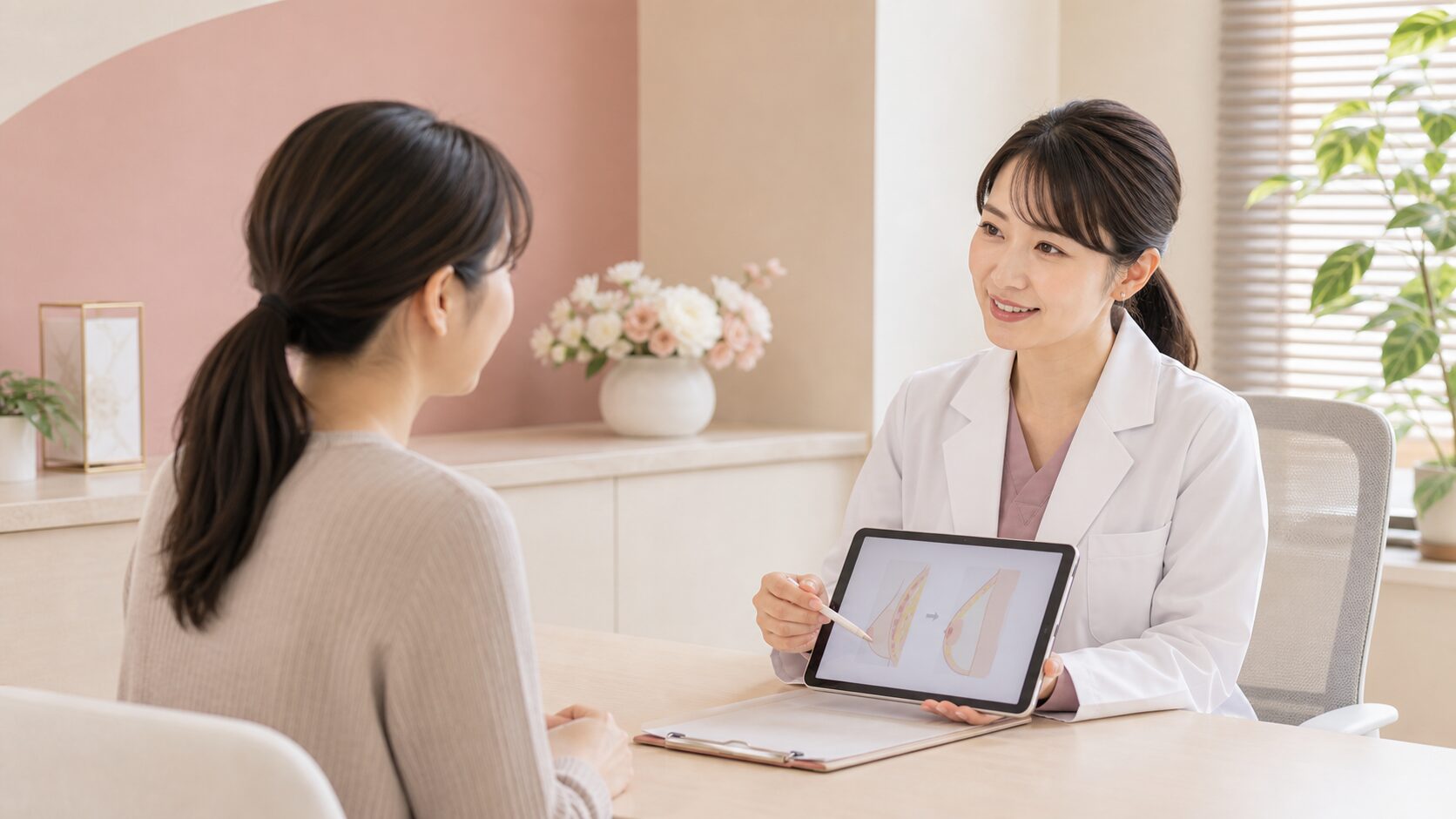 脂肪注入豊胸について医師へ相談するイメージ