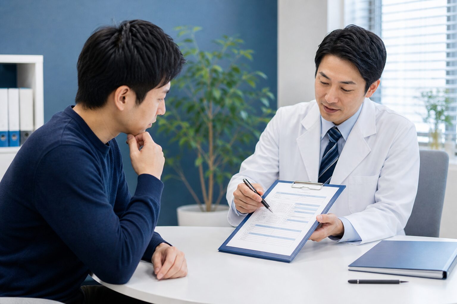 男性医療の悩みを医師へ相談するイメージ