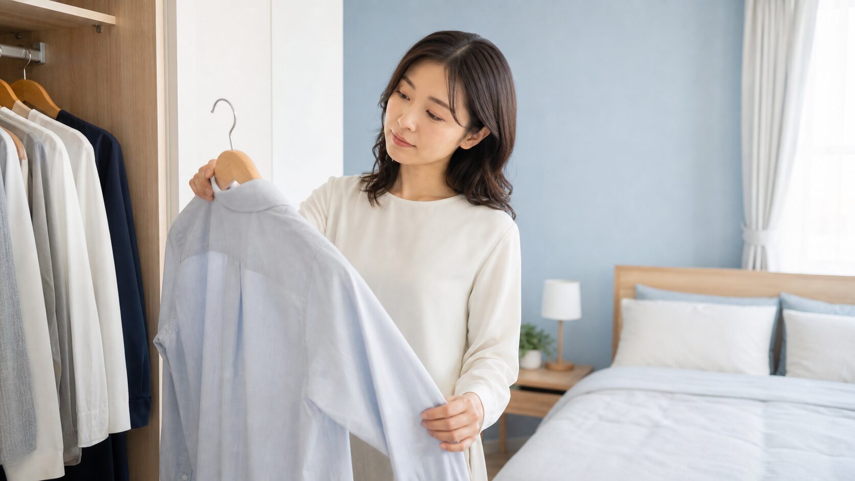 ワキ汗やニオイを考慮して衣服を選ぶイメージ