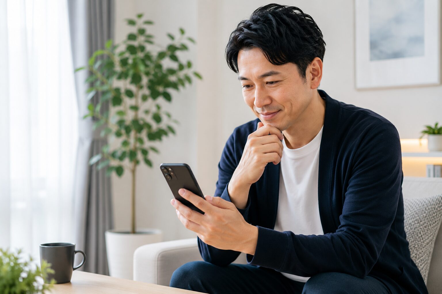 植毛の無料相談だけ受けるか検討する男性